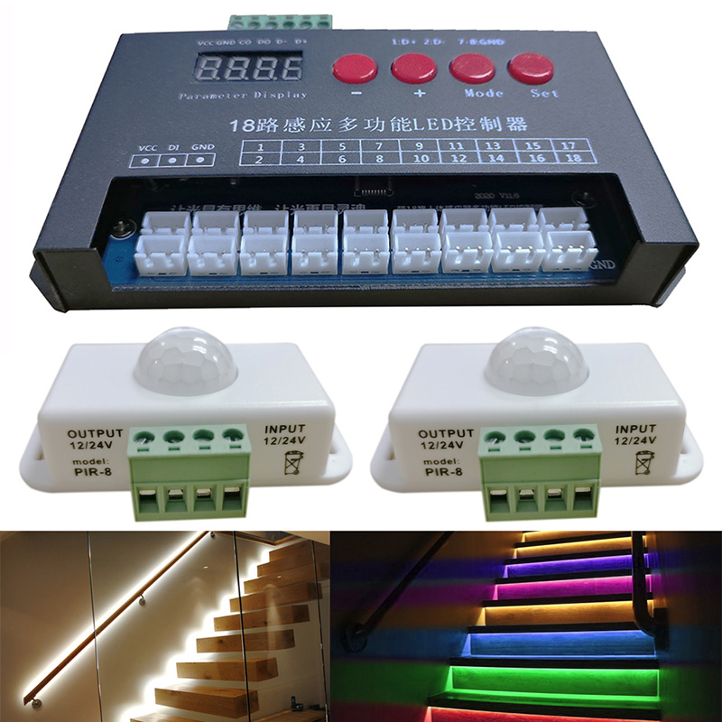 18 Channel Human Infrared Multi-function Sensor SPI Door Steps Stairs Horse Race Controller - Instagram Internet celebrity Tik Tok Popular Light Controller 18 Channel Human Infrared Multi-function Sensor SPI Door Steps Stairs Horse Race Controller - Instagram Internet celebrity Tik Tok Popular Light Controller